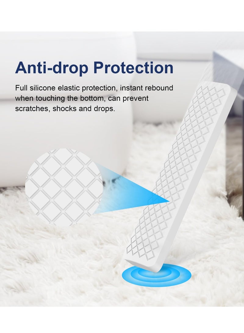 Excefore White Silicone Case for XIAOMI MI Box S Remote - Protective Cover for Xiaomi Mi TV Box S (2nd Gen) - Anti-Slip Skin with Lanyard for Stick Remote Control  - Image 5