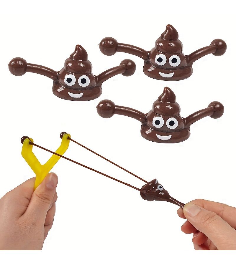 Big Red Shelf 6pcs Slingshot Poop Launcher Funny Gift Quirky Prank Toy - Image 4