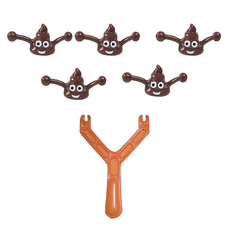Big Red Shelf 6pcs Slingshot Poop Launcher Funny Gift Quirky Prank Toy - Image 5