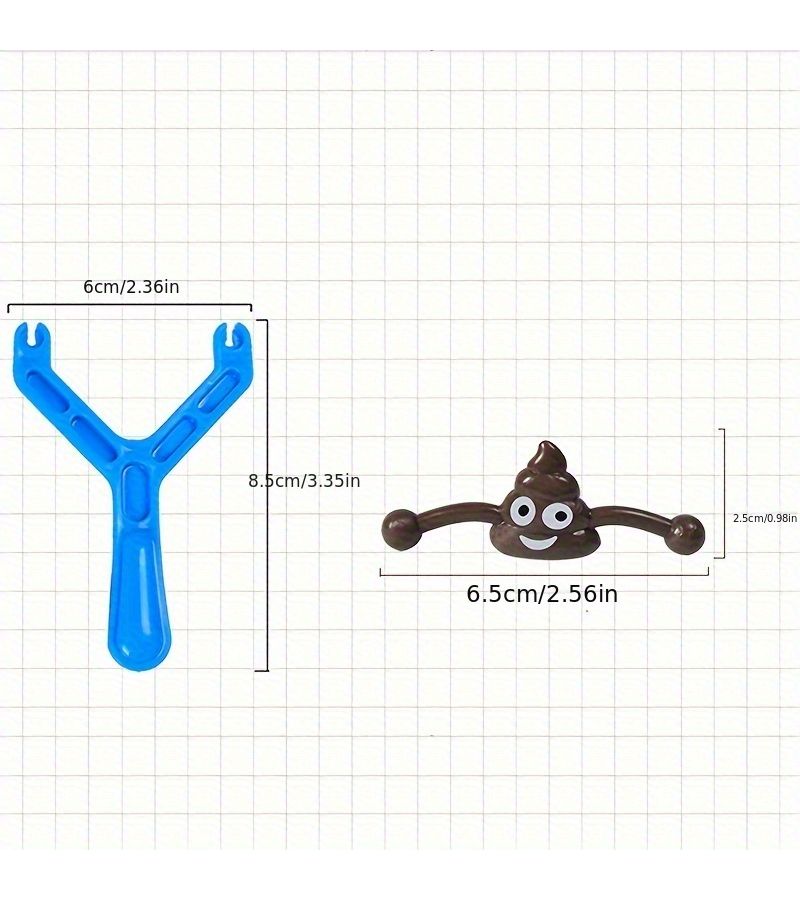Big Red Shelf 6pcs Slingshot Poop Launcher Funny Gift Quirky Prank Toy - Image 3
