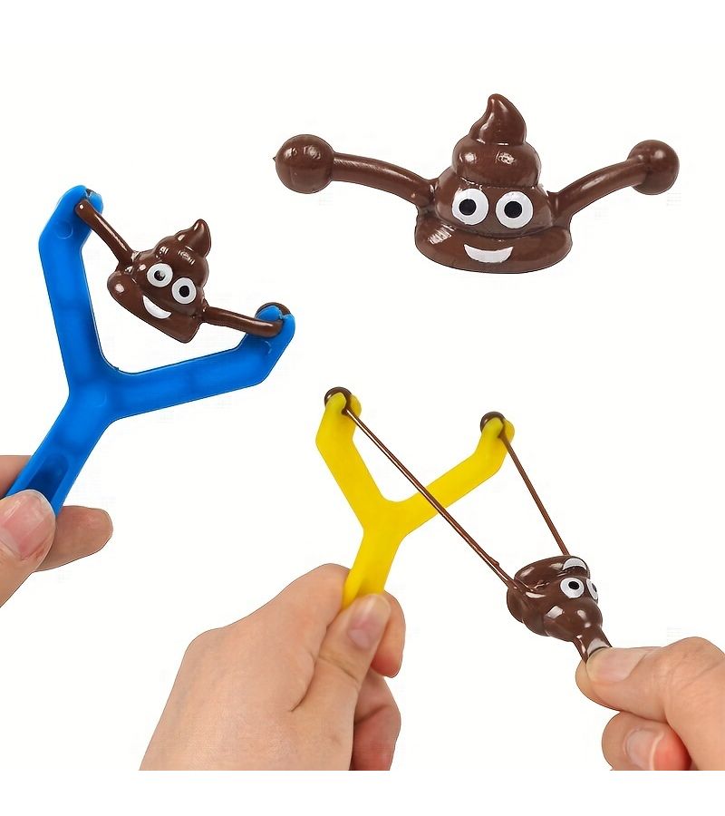 Big Red Shelf 6pcs Slingshot Poop Launcher Funny Gift Quirky Prank Toy - Image 2