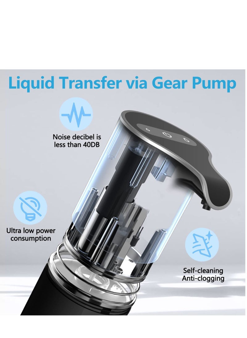 Automatic Foam Soap Dispenser, Touchless, 5 Level Adjustable Sensor Electric Dish Soap Dispenser,  450ML Hand Soap Dispenser, USB C Rechargeable for Bathroom Kitchen