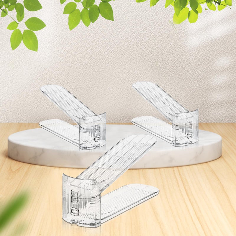 FENRUNXU Shoe Slots Organizer for Closet,36 Pack Shoe Stacker Shoes Rack Organizer for Closet Space Saver Storage Shoe Holder Organization(Transparent) - Image 4