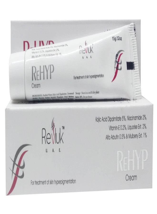 Revluk Rehyp Pigmentation Cream for Women - Dark Spot Remover, Brightening Face Cream with Kojic Acid & Alpha Arbutin - Paraben-Free, Dermatologically Tested - 15g - Image 1