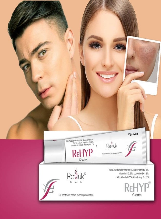 Revluk Rehyp Pigmentation Cream for Women - Dark Spot Remover, Brightening Face Cream with Kojic Acid & Alpha Arbutin - Paraben-Free, Dermatologically Tested - 15g - Image 4