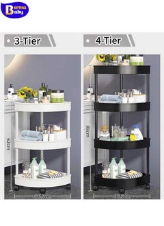 Shower Caddy Corner Shelves, 4-Tier Plastic Shower Caddy Organizer Shelf, Bathroom Shelving Unit Cart with Wheel, Rust Proof Corner Open Storage Cart for Bathroom, Kitchen, Laundry (White) - pzsku/Z4C7AE3B333C610F2BB4DZ/45/_/1725509910/75b99f05-92f2-44c8-9fc3-9525591702f4