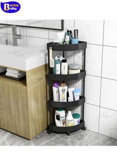 Shower Caddy Corner Shelves, 4-Tier Plastic Shower Caddy Organizer Shelf, Bathroom Shelving Unit Cart with Wheel, Rust Proof Corner Open Storage Cart for Bathroom, Kitchen, Laundry (White) - pzsku/Z4C7AE3B333C610F2BB4DZ/45/_/1725509924/5b2e3505-d7ec-4af5-809f-727487439d58