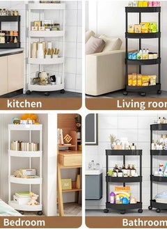 Shower Caddy Corner Shelves, 4-Tier Plastic Shower Caddy Organizer Shelf, Bathroom Shelving Unit Cart with Wheel, Rust Proof Corner Open Storage Cart for Bathroom, Kitchen, Laundry (White) - pzsku/Z4C7AE3B333C610F2BB4DZ/45/_/1725509996/c457b5fb-9622-4ac2-b2c9-28b4910a4b80