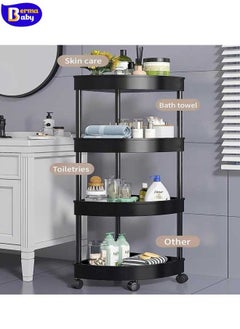 Shower Caddy Corner Shelves, 4-Tier Plastic Shower Caddy Organizer Shelf, Bathroom Shelving Unit Cart with Wheel, Rust Proof Corner Open Storage Cart for Bathroom, Kitchen, Laundry (White) - pzsku/Z4C7AE3B333C610F2BB4DZ/45/_/1725510001/f102e6f8-bb84-47e7-8d26-1100cb741ff6