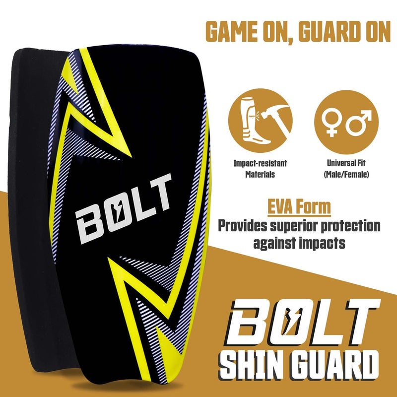 synco Bolt Shin Guard | Slipin Shin Pads For Football Training & Matches | Extra Protection and Comfort | For Youth and Adults | Soccer, Hockey Protection Gear | Durable, Lightweight & Comfortable Fit - Image 2