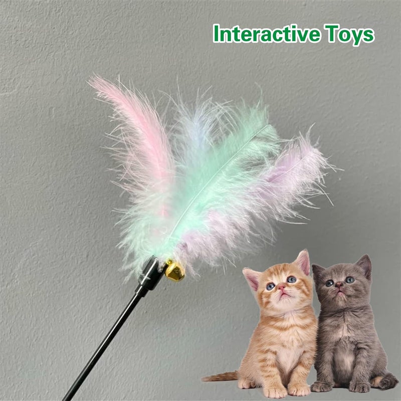 4 Pcs Cat Toy Feather Wand - Interactive Teaser Wand for Cats - Image 4