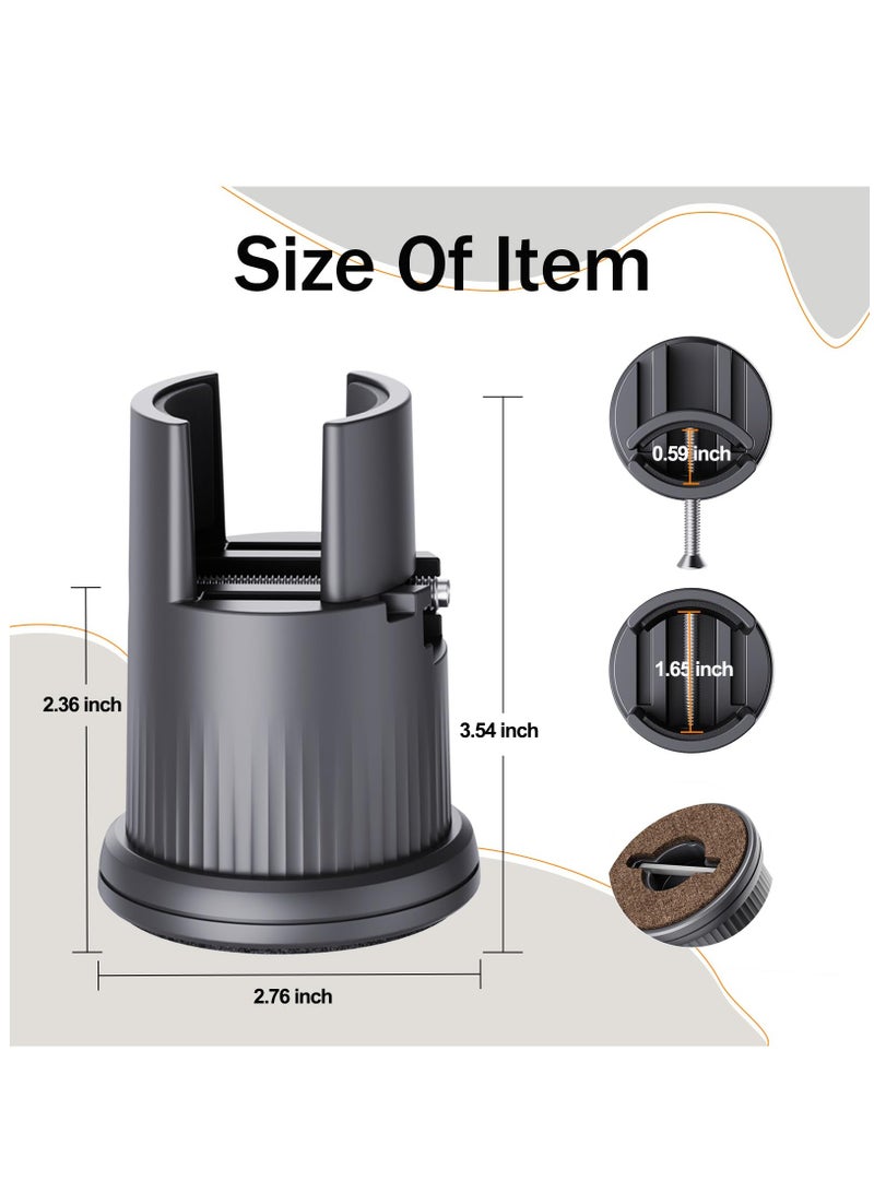 Adjustable Bed Risers with Arc-Shaped Retaining Clip, Fit Legs Diameter from 0.59–1.65 Inch, Elevation in Heights 2.36 Inch Heavy Duty Bed Risers Supports Up to 5000 Lbs(Gray, 4 Pack) - Image 2