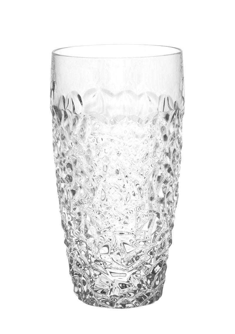 Barski Highball Glass - Crystal Tumbler- Set of 6 Hiball Glasses - Beautiful Designed Drinking Tumblers for Water, Juice, Wine, Beer, and Cocktails - 16 oz. - Made in Europe - Image 2