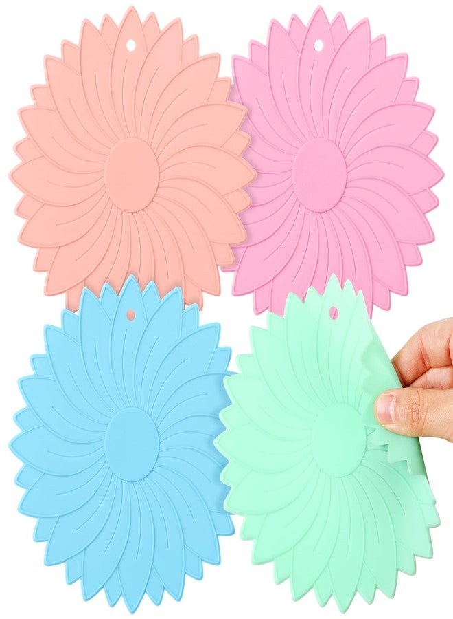 Maxdot 4 Pcs Large Rubber Jar Opener Pad Jar Opener 6.10 Inch Multi Function Non Slip Jar Opener Resistant Coasters for Weak Arthritis Hands Seniors Easy Opening (Macaron Colors) - Image 1