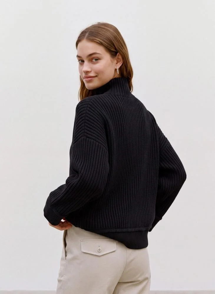 Topshop Knitted Long Sleeve High Neck Jumper