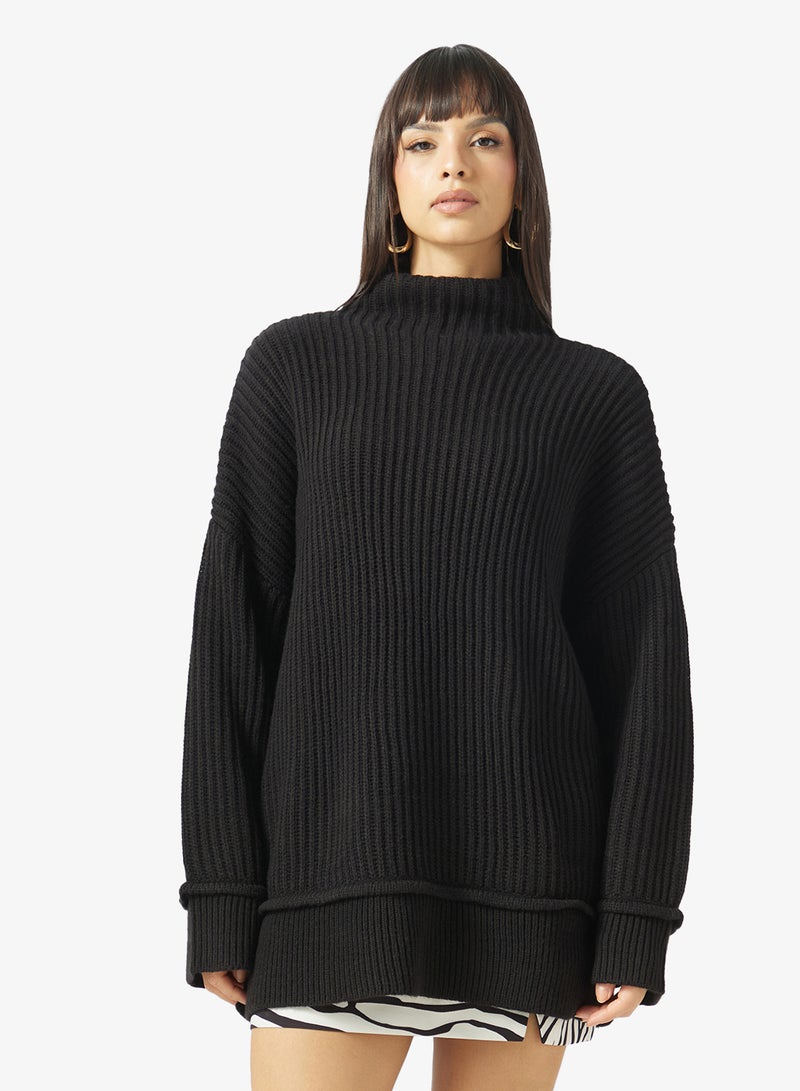 TOPSHOP Knitted Long Sleeve High Neck Jumper - Image 1