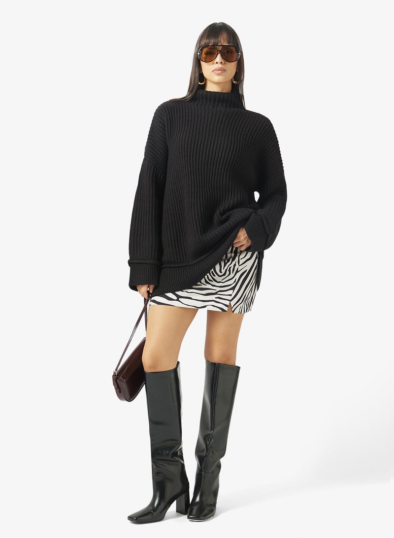 TOPSHOP Knitted Long Sleeve High Neck Jumper - Image 4