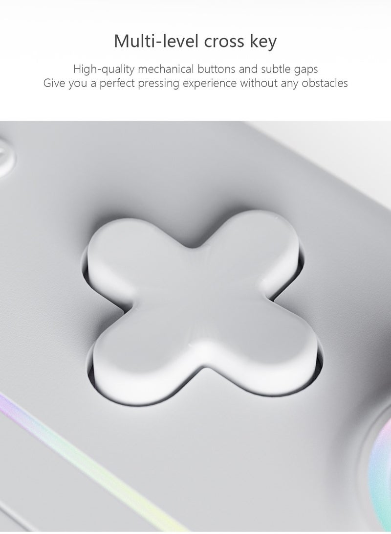 Bluetooth Gaming Controller with Mechanical ons, Rubberized Back, RGB Lighting, Macro Function, Turbo Mode, and Adjustable Dual Vibration – Wireless Gamepad for Ultimate Gaming Experience(White  Blue) - Image 4