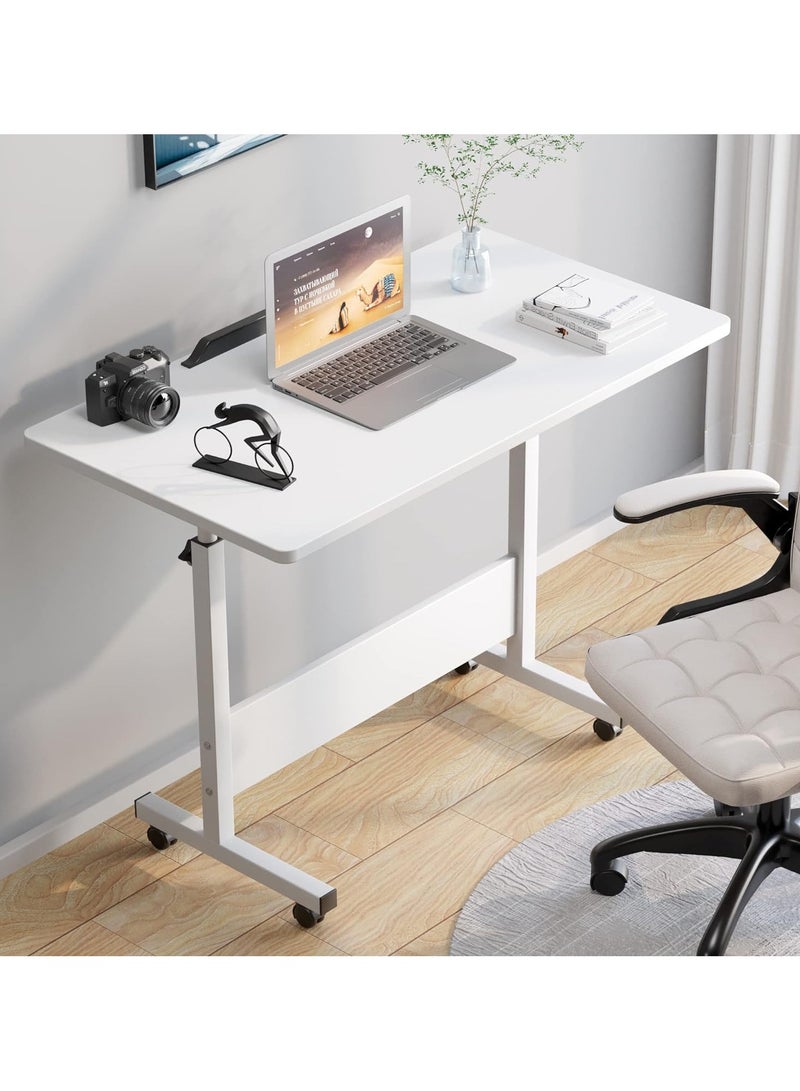 DubaiGallery Rolling Desk Adjustable Height,Rolling Computer Cart,Portable Laptop Desk,Small Adjustable Home Office Desk,Rolling Laptop Desk,Small Portable Desk - Image 1