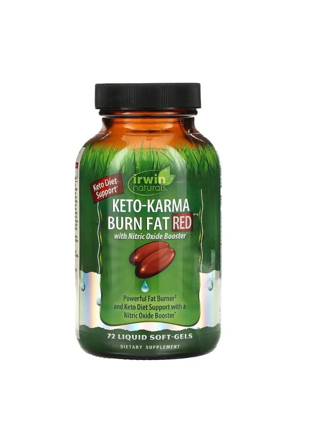 Irwin Naturals KetoKarma Burn Fat Red 72 Liquid SoftGels  - Image 1