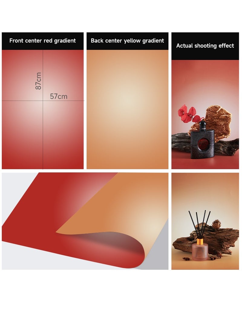 RATSAW 7 Pack 14 Patterns Original Design Photography Gradual Background Paper with Stand Double-Sided Waterproof Reusable 57 x 87 CM Morandi Photo Tabletop Backdrops for Food Jewelry Cosmetics Makeup - Image 3