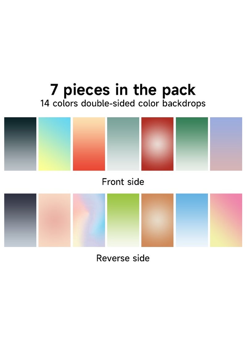 RATSAW 7 Pack 14 Patterns Original Design Photography Gradual Background Paper with Stand Double-Sided Waterproof Reusable 57 x 87 CM Morandi Photo Tabletop Backdrops for Food Jewelry Cosmetics Makeup - Image 4
