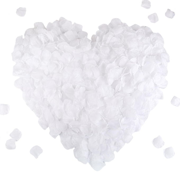 2200 PCS SILK ROSE PETALS WEDDING FLOWER DECORATION WHITE