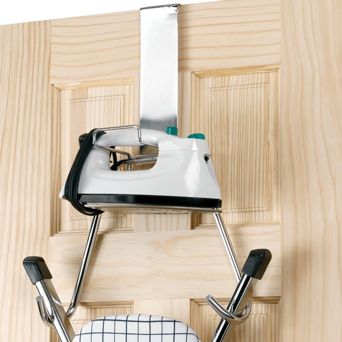 9061705 OVER THE DOOR IRON AND BOARD HOLDER CHROME