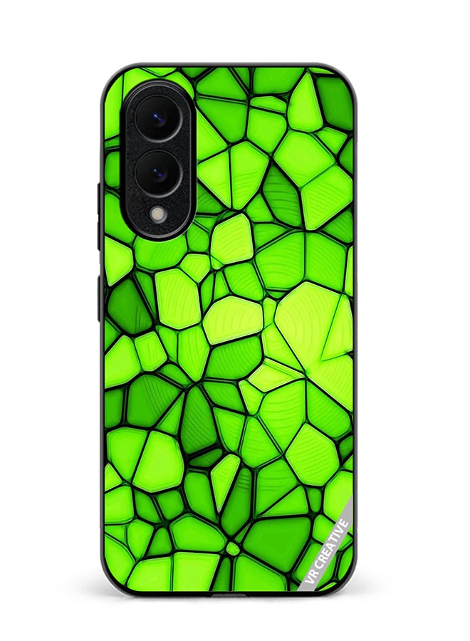 VR CREATIVE Protective Case Cover For Samsung Galaxy S25 Edge Green Abstract Design Multicolour