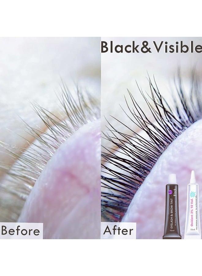 Libeauty Lash Tint Kit Black, 15ml Eyelash Dye, Full Brow Tint Set With Tools, DIY Eyelash Eyebrow Tinting Makeup At Home, Be Voluminous And Energetic For 6 Weeks(Black Stain Permanent Mascara Tint) - Image 4