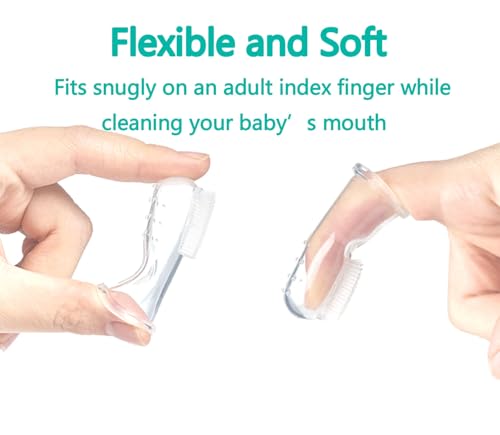 Bassion Baby Toothbrush Set, 6 Pcs Soft Infant Finger Toothbrush with 6 Boxes, Newborns Toddler Silicone Baby Tooth Brush 0-6 Months 6-12 Months - Image 4