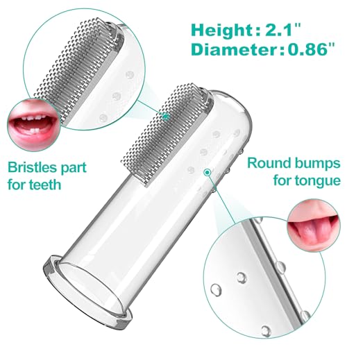 Bassion Baby Toothbrush Set, 6 Pcs Soft Infant Finger Toothbrush with 6 Boxes, Newborns Toddler Silicone Baby Tooth Brush 0-6 Months 6-12 Months - Image 3