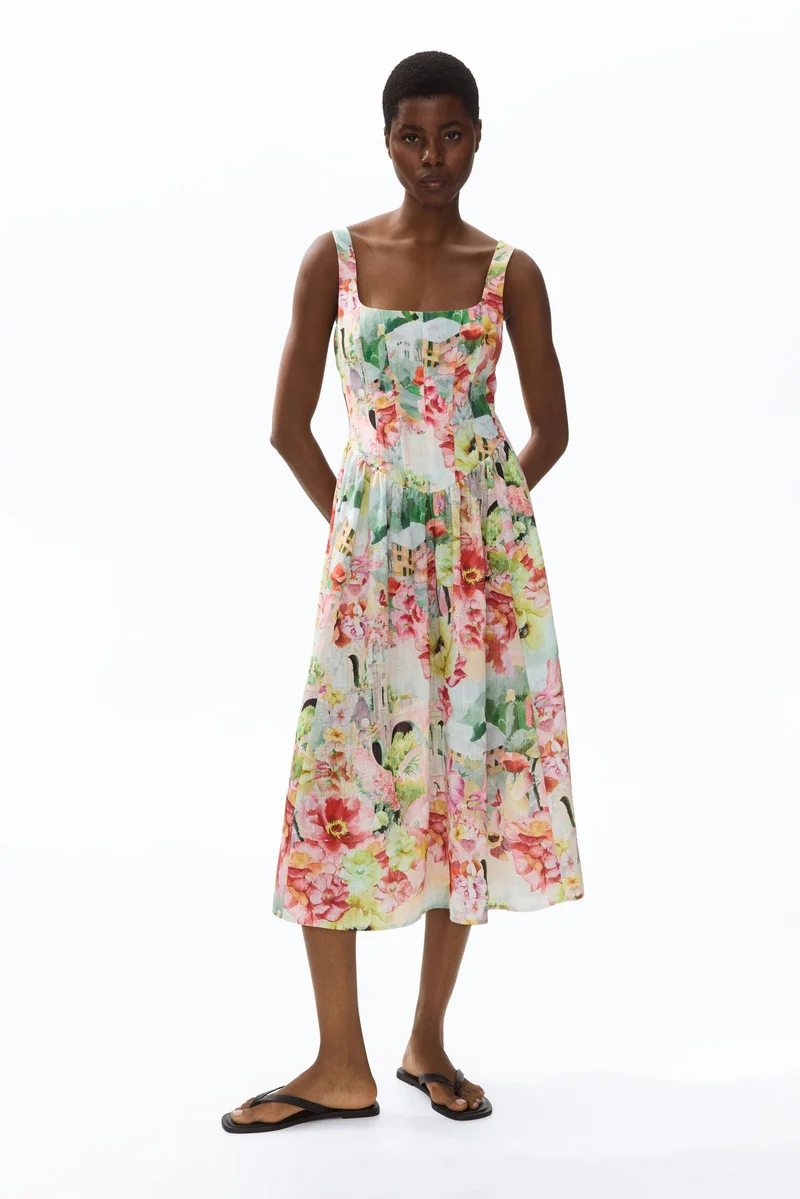 H&M Corset-bodice dress