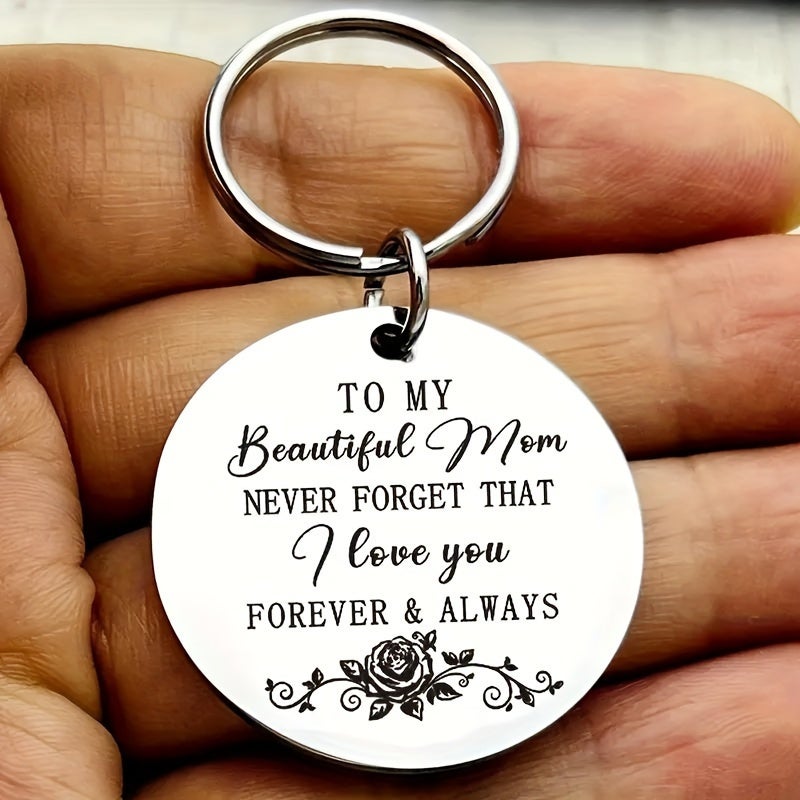 ofeankri Chic Stainless Steel Keychain - Perfect Mother's Day & Thanksgiving Gift, Durable Metal Bag Charm for Women - Image 2