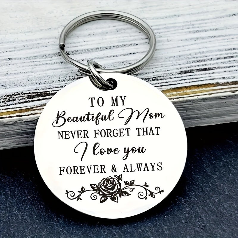 ofeankri Chic Stainless Steel Keychain - Perfect Mother's Day & Thanksgiving Gift, Durable Metal Bag Charm for Women - Image 1