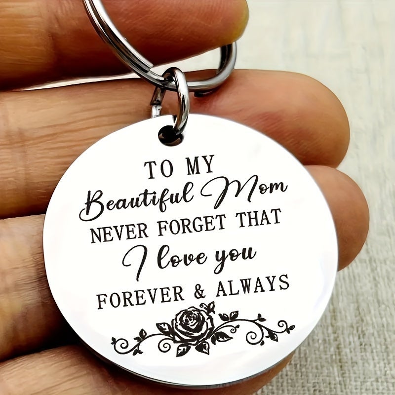 ofeankri Chic Stainless Steel Keychain - Perfect Mother's Day & Thanksgiving Gift, Durable Metal Bag Charm for Women - Image 5