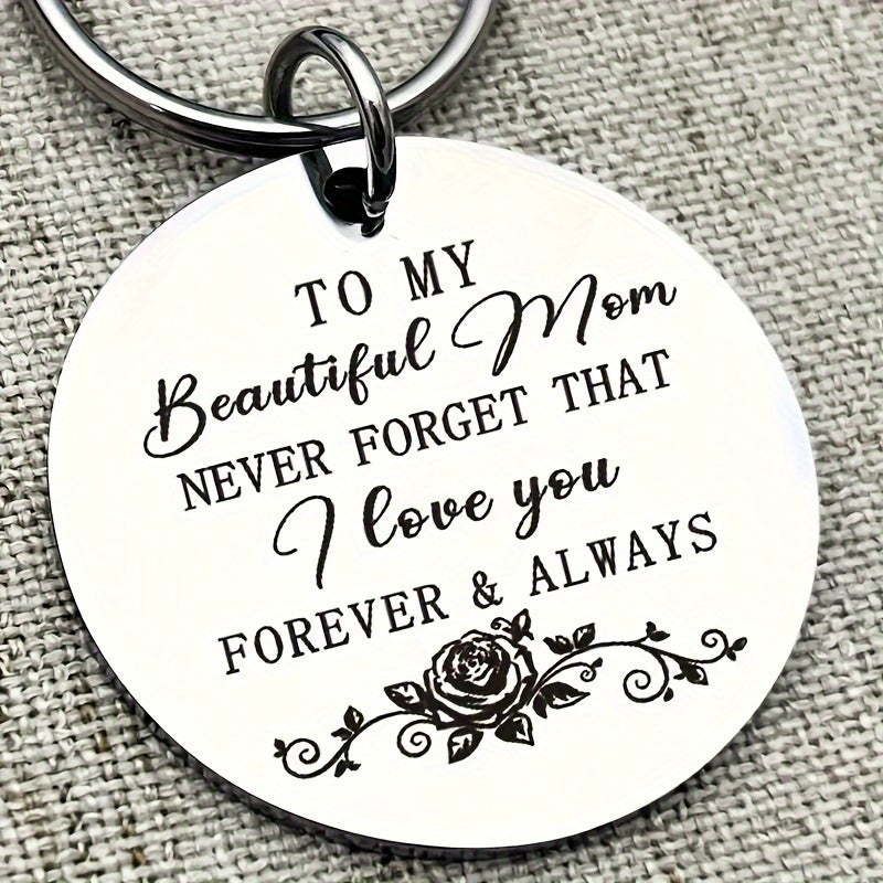 ofeankri Chic Stainless Steel Keychain - Perfect Mother's Day & Thanksgiving Gift, Durable Metal Bag Charm for Women - Image 3