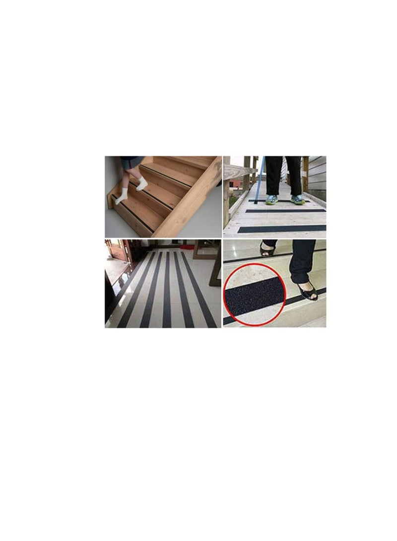 Como Anti-Slip Stairs Tape Black, Anti Slip Grip Tape, Non-Slip Traction Tapes, 1"x18M - Image 2