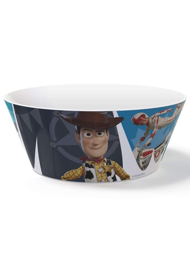 زاك ديزاينز زاك! مجموعة أواني طعام ديزني وبيكسار توي ستوري 4 مكونة من 5 قطع من البلاستيك المتين والفولاذ المقاوم للصدأ تتضمن زجاجة مياه وطبق 8 بوصة وشوكة وملعقة ووعاء 6 بوصة مناسبة للأطفال من سن 3 سنوات فما فوق - Image 3