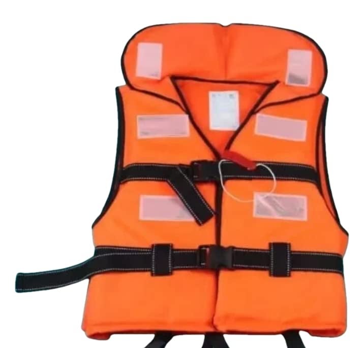 TheMujtaba Life Jacket (Pack of 1) Polyster Fabric for Adult Safety Jacket Along with Whistle for Swimming, Boating, - Image 1
