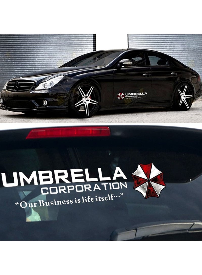 Umbrella Corporation Car Window Decals Auto Resident Evil Biohazard Vinyl Stickers for Car Motorcycle Truck Wall Laptop 1 Pair(Style I-white-19.7 in*5.9 in) - Image 2