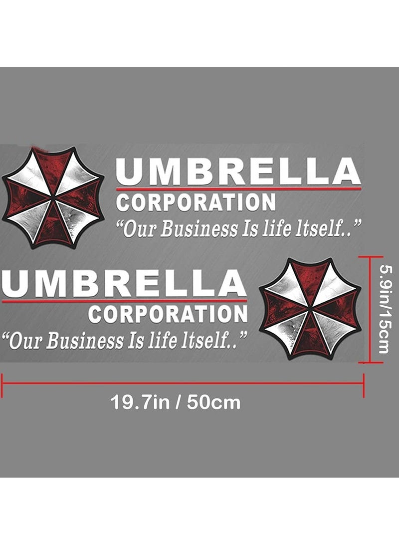 Umbrella Corporation Car Window Decals Auto Resident Evil Biohazard Vinyl Stickers for Car Motorcycle Truck Wall Laptop 1 Pair(Style I-white-19.7 in*5.9 in) - Image 5