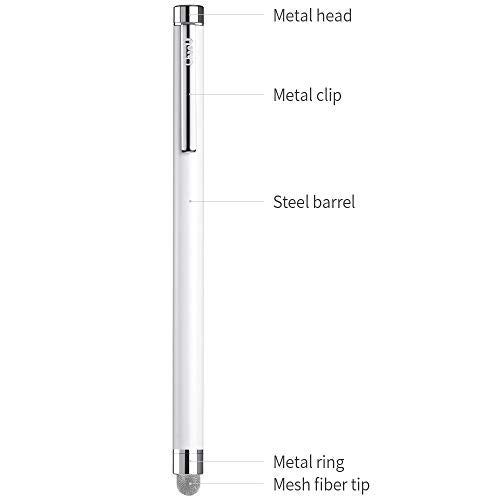ChaoQ Stylus Pens for Touch Screens, ChaoQ 4 Pcs Mesh Fiber Stylus, with 4 Replaceable Mesh Tips and 4 Replaceable Rubber Tips (Silver, Black, White, Champagne) - Image 4