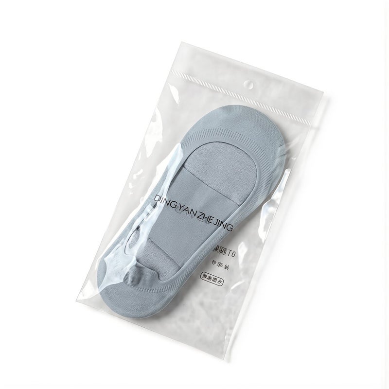 Universal Fit No Show Socks For All Womens Shoes Non Slip Beige Hidden Foot Socks - Image 2