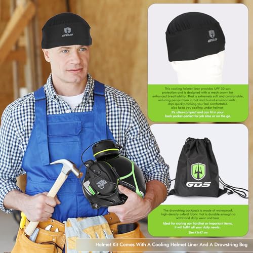 GREEN DEVIL X-Armor Series Hard Hat with Visor and Bluetooth Ear Muffs Vented ABS Work Hardhat for Men Women Cascos De Construccion Safety Helmet Ideal for Industrial & Construction - Image 5