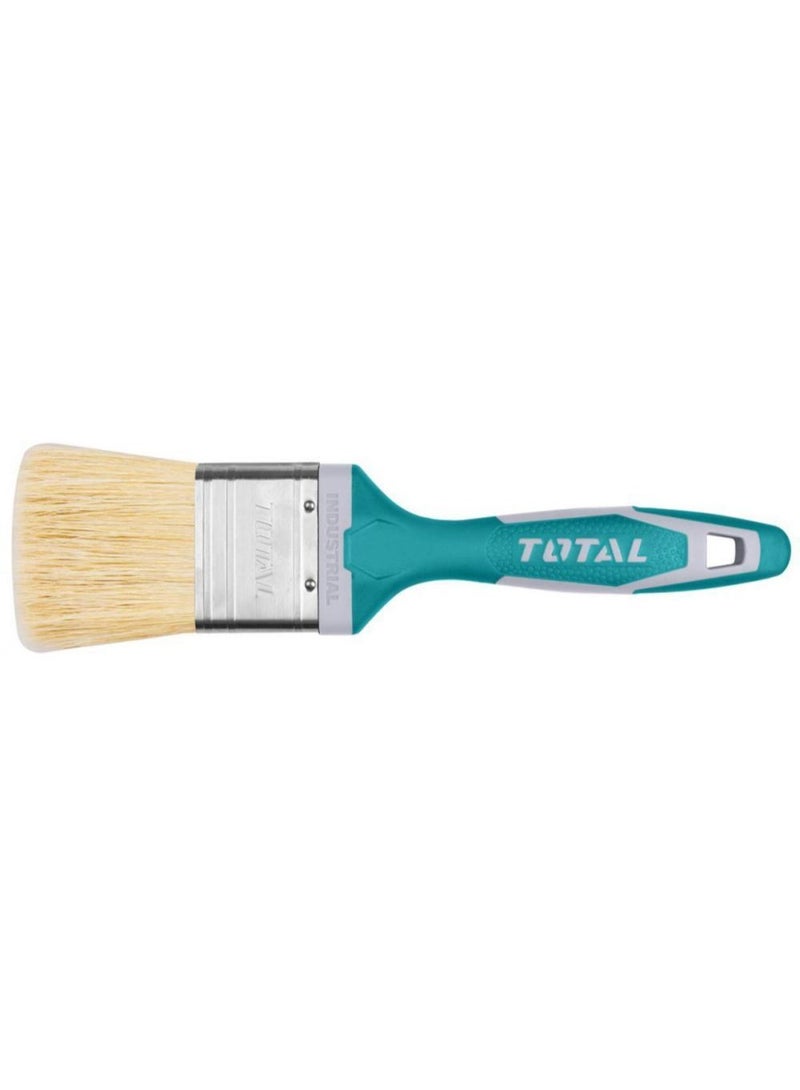 TOTAL 2-Inch Paint Brush – Plastic Handle with Rubber Coating for Smooth Painting, Crafting, and Home Projects