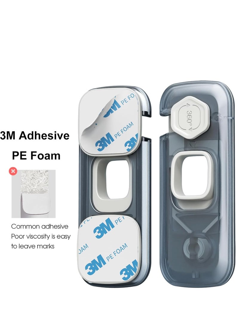 GUDOO 5 Pack Child Proof Refrigerator Lock Fridge Locks for Kids with Sticky Adhesive Pads Child Safety Locks for Doors RV Refrigerator Oven Lock Child Safety Baby Cabinet Locks - Image 5