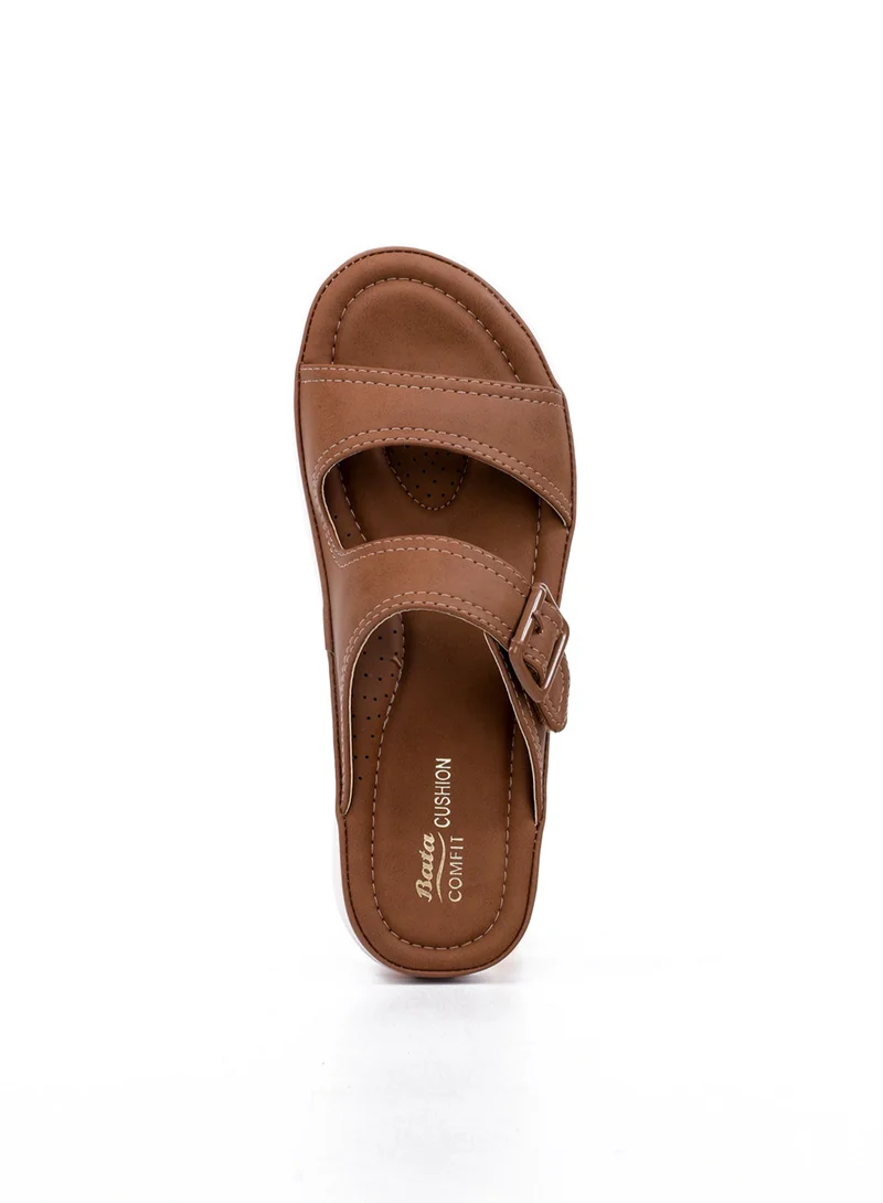 Bata Comfit Double Strap Flat Sandals