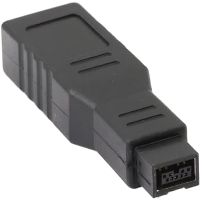 rayihni محول FIREWIRE 400 إلى 800 - 6 دبابيس (أنثوي) 400 إلى 9 دبابيس (ذكري) 800 محول موصل FIREWIRE/ILINK - متوافق مع MAC وأكثر - Image 1