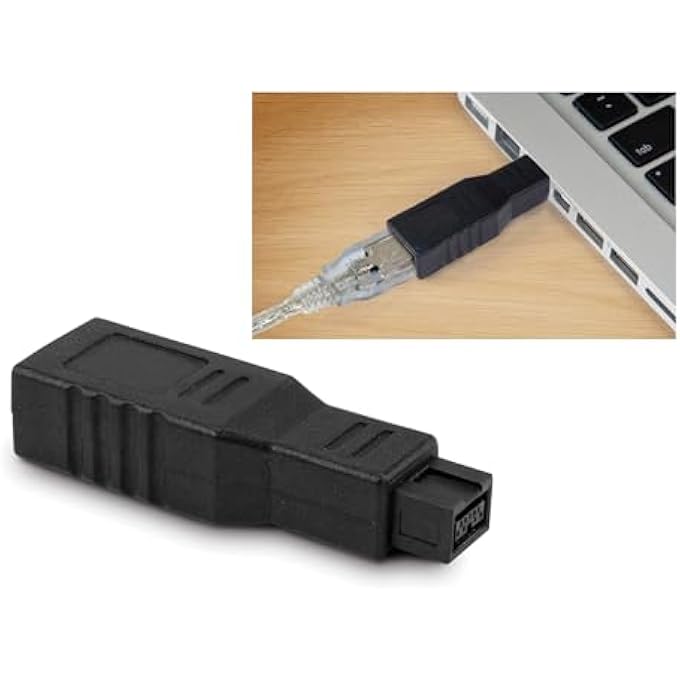 rayihni محول FIREWIRE 400 إلى 800 - 6 دبابيس (أنثوي) 400 إلى 9 دبابيس (ذكري) 800 محول موصل FIREWIRE/ILINK - متوافق مع MAC وأكثر - Image 3